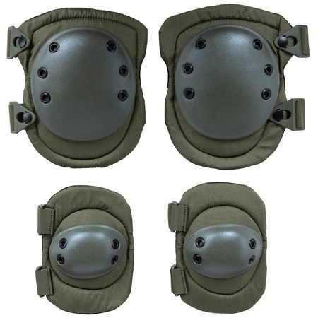 Zestaw Ochraniaczy  na łokcie i kolana WOSPORT Wosport - knee and elbow protector set Olive