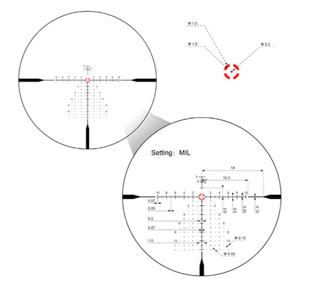 Vector Optics - Luneta Continental x10 ED CTR - 1-10x28 - 34 mm - Czarny - SCFF-47