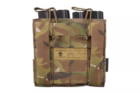 Podwójna ładownica Emerson Open Top na magazynki M4/M16 + pistoletowe Multicam