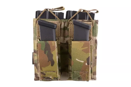 Podwójna ładownica Emerson Open Top na magazynki M4/M16 + pistoletowe Multicam